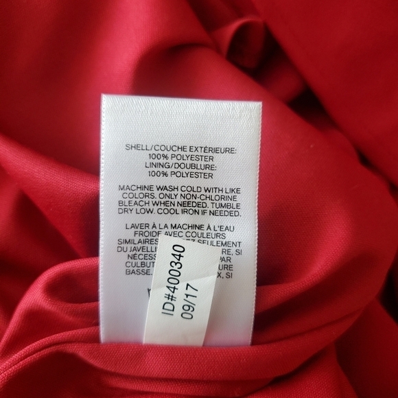 Express Red Satin Spaghetti Strap Wrap Dress - Picture 5 of 5